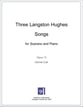 Three Langston Hughes Songs for Soprano and Piano Vocal Solo & Collections sheet music cover